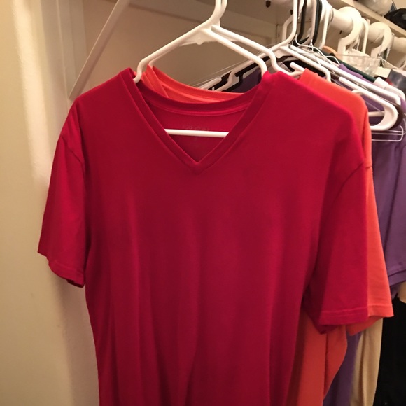 Two Express Stretch V neck slim fit shirts - Picture 2 of 2
